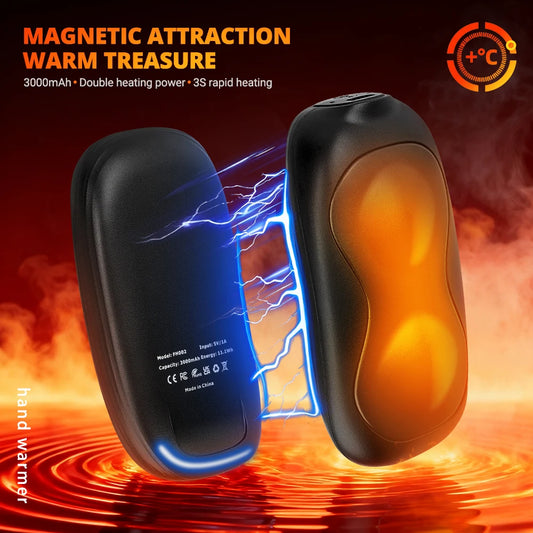 8 Colors Mini Hand Warmer Heater 3 Temp Setting Split Pocket Heater Portable Hand Heater for Indoor Outdoor Sports Ski Snow Activities Travel Camping