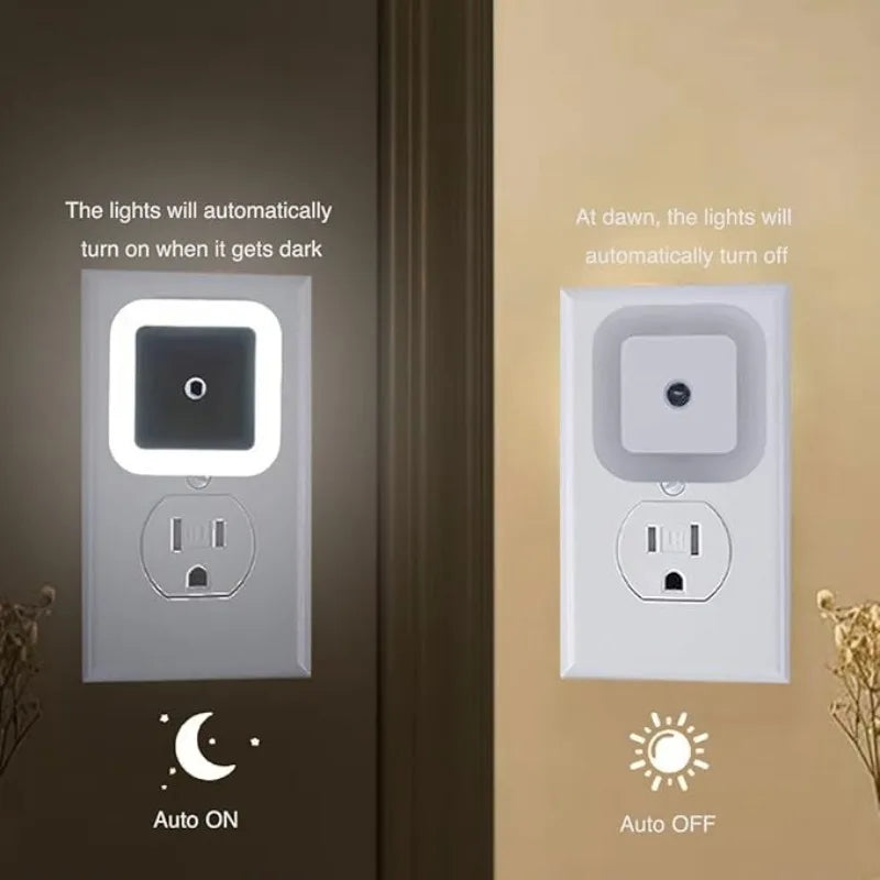 NEW Arrivals 6PCS Set Plug in Night Light Intelligent Sensor Sunrise To Sunset Sensor LED Light Suitable for Kitchen Bathroom Bedroom Corridor