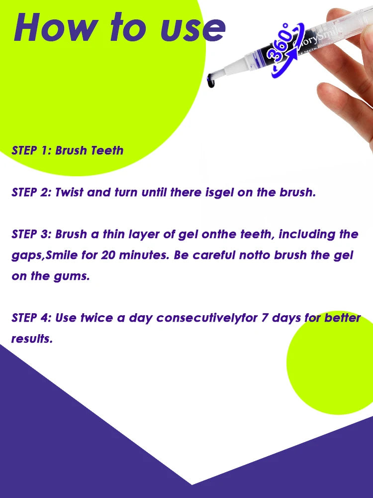 NEW Arrivals 1-5 PCS Set Purple Instant Teeth Whitening Pen Tartar Toothpaste Cleaning Tooth Stain No Sensitivity for a Brighter Whiter Smile Decay Care