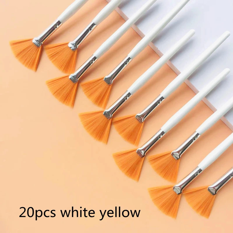 20/50 PCS Set Fan Shape Foundation Makeup Brushes Multifunctional Facial Mask Brush Essential Oil Women Beauty Makeup Tools Brush For Travel Night Club