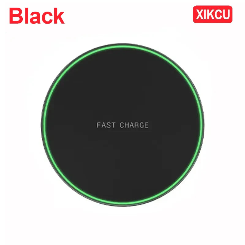 White/Black Color 300W  Fast Wireless Charger Pad + Cable  for iPhone 16 15 14 13 12 Pro Max Samsung Galaxy S24 S23 S22 Xiaomi Wireless Charging Station Mobile Cell Phones Accessories