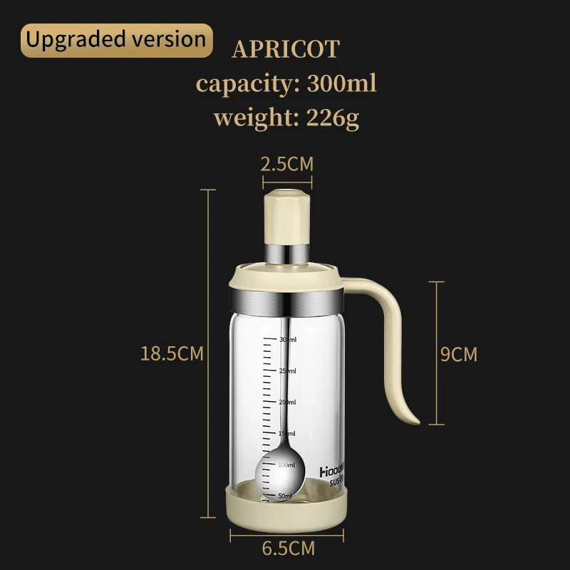 3 PCS Spice Seasoning Bottle Kitchen Supplies Glass Transparent Sugar Bottle Containers with Spoon Seasoning Bottle Salt and Pepper Bottle Kitchenware Accessories Preparing Cooking Tools Sets