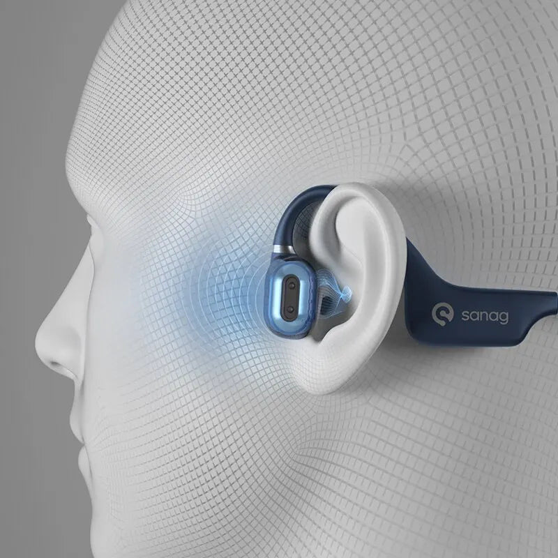 True Bone Conduction Earphone Open Ear Bluetooth Wireless Sport Headphones Waterproof Headset 3D Stereo Sound