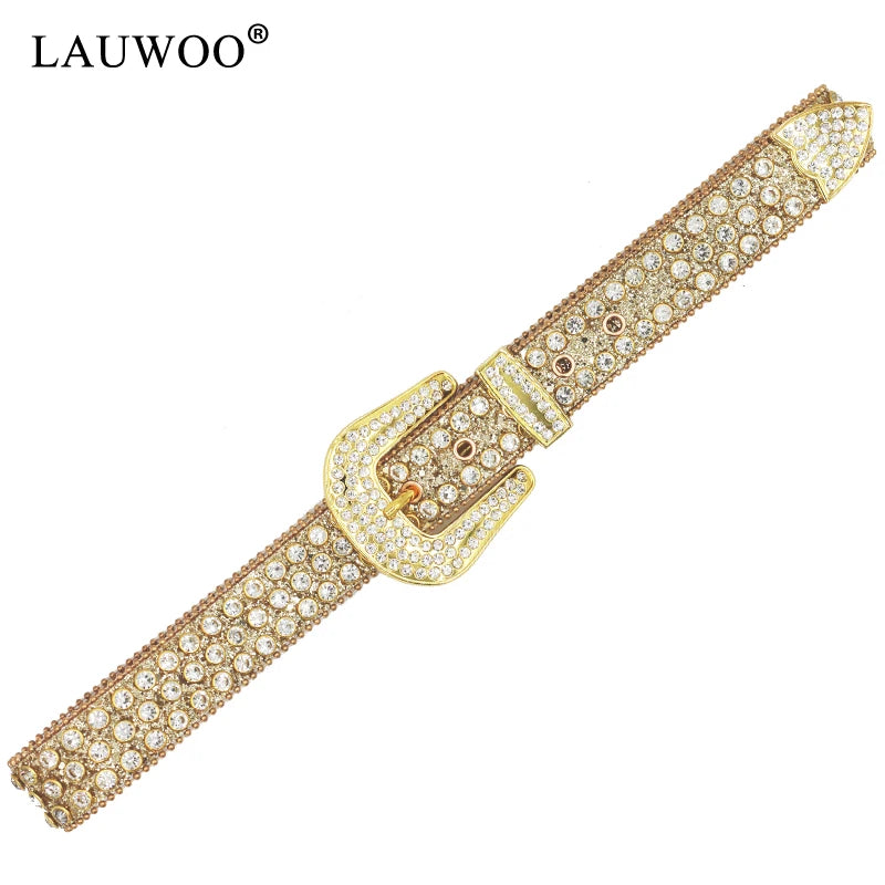 NEW Luxury Women Female  Belt Diamond Rhinestones Belts Crystal Studded Pin Buckle Belts  Jeans Decoration Beautiful Design Ladies Girls Luxury Fashion Apparel Accessories Casual Clothing Supplies