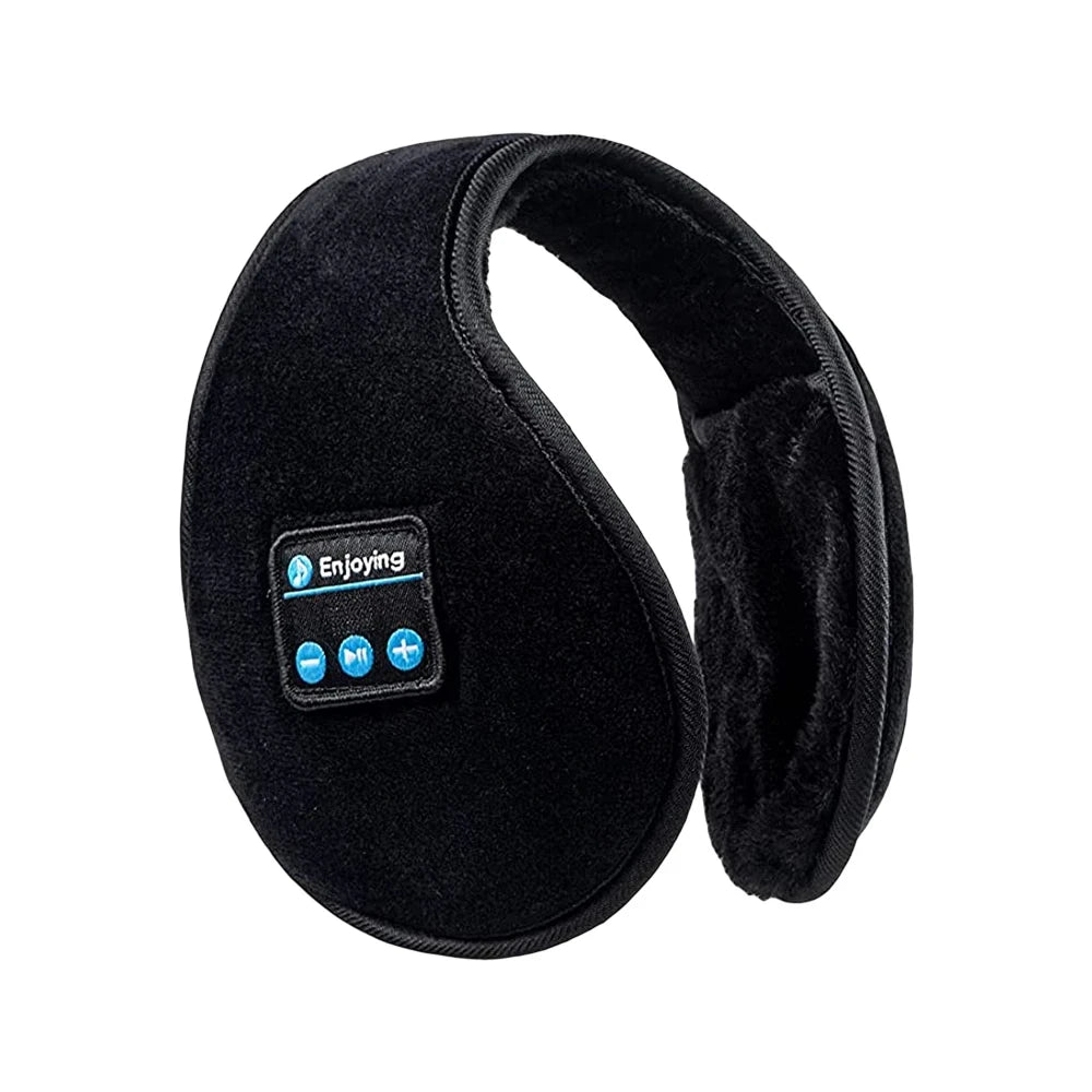 NEW Arrivals Wireless Black Ear Muffs Bluetooth Headphones Earmuffs Winter Earplug Casual Cap Sports Cycling Running Hiking  Riding Warmer Earmuff Men Women Music Earphones