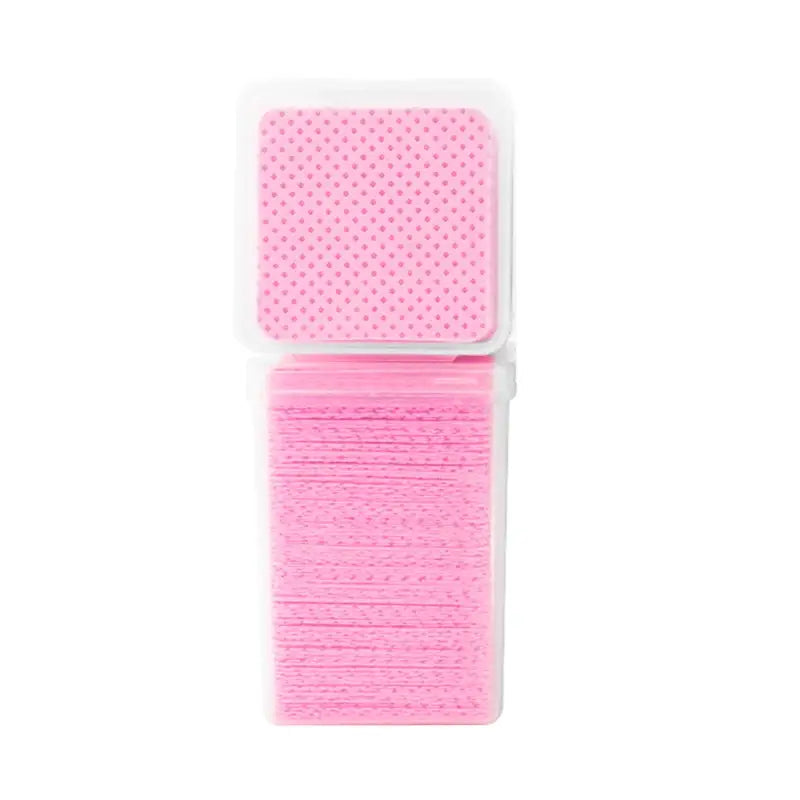 400 PCS Set Eyelash Residual Glue Remover Cotton Wipes UV Gel Nail Tips Polish Remover Cleaner Lint-Free Paper Pad Lash Makeup Tools