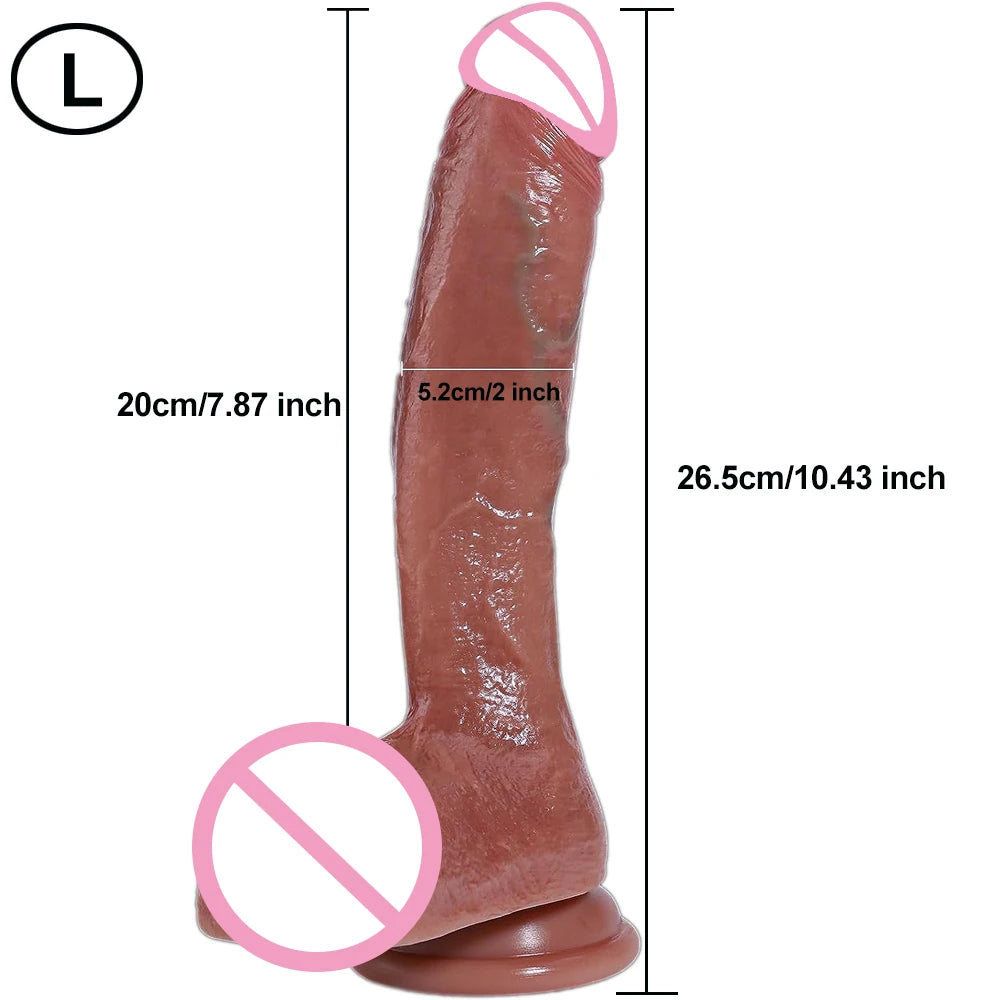 NEW Arrivals 27cm Super Long Realistic Black Dildo with Suction Cup Silicone Penis Anal Dildos Adults Sex Toys for Women Man Strap On Dick Vagina Stimulator