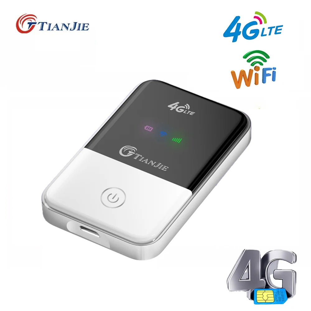 4G PRO LTE Pocket WI-FI Wireless Router Outdoor Travel Camping Fast Network Internet Access Car Mobile Hotspot Wireless Broadband Unlocked Modem With Sim Card Slot