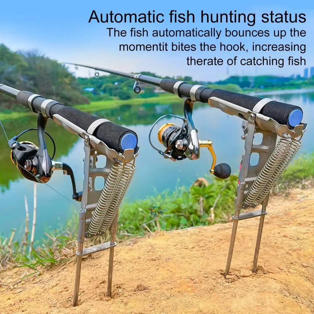 Automatic Fishing Rod Holder Universal Adjustable Sensitivity Spring Loaded Fishing Pole Stand Support Bracket River Lake Fishing Accessories