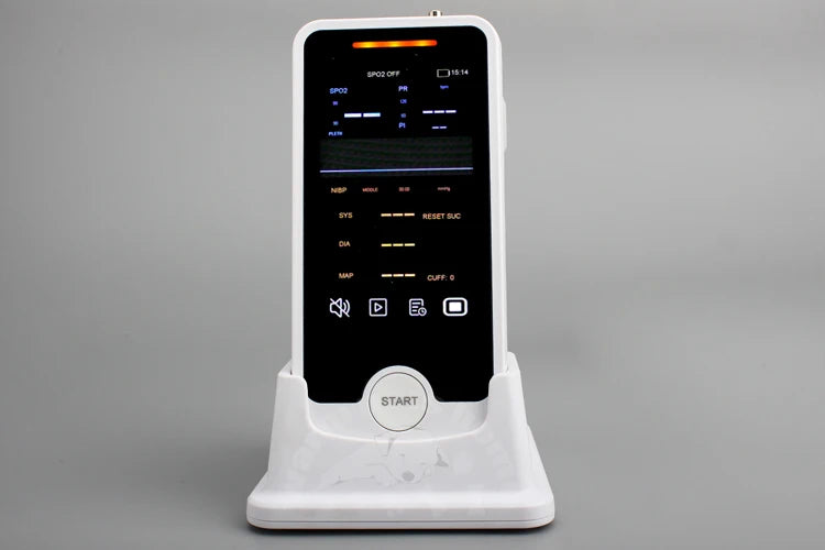 Just Landed Whole Set Dog Cat Vet Animals Monitor Heart Rate Sphygmomanometer Handheld NIBP SPO2 Function Patient Monitor Veterinary Equipment Machine Pets Health Care Supplies