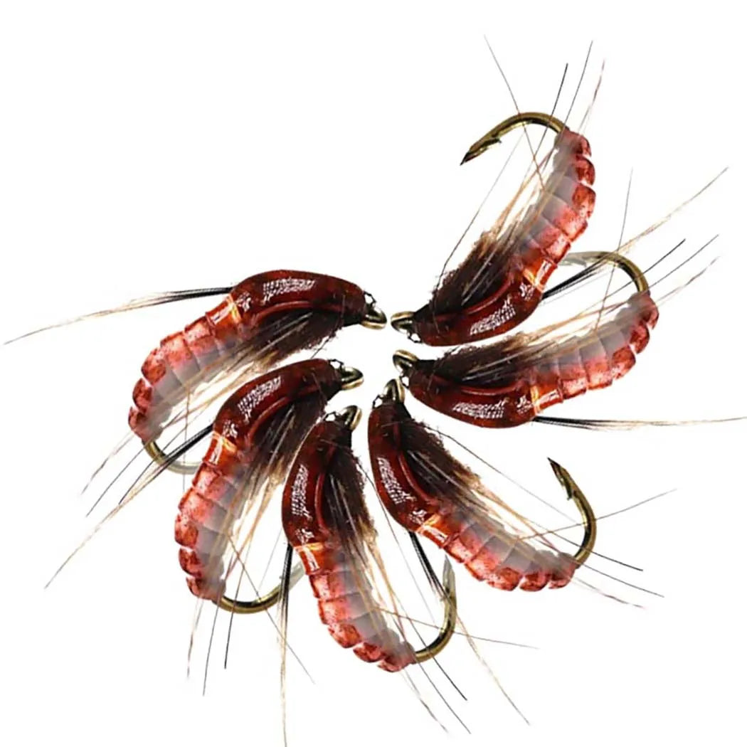 24 PCS Set/Box Nymph Scud Fly Fishing Flies Fly Insects Different Styles Salmon Trout Fly Fishing Lures River Sea Lakes Fishing Accessories