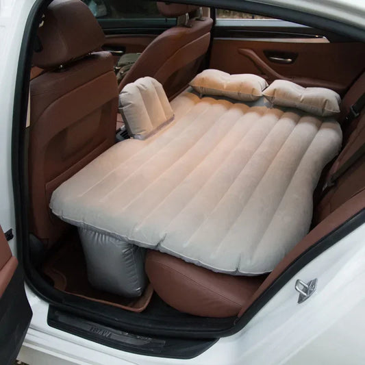 NEW Arrivals 3 Colors Outdoor Travel Car Upholstery Folding Bed Outdoor Camping Beach PVC Flocking Air Mattress Car Air Bed