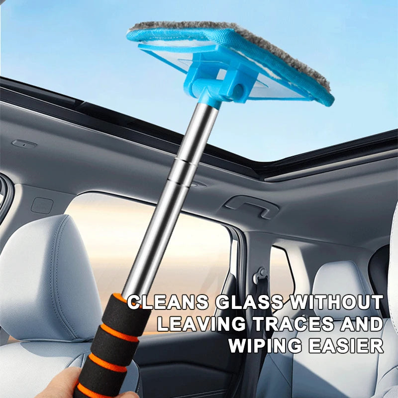 NEW Arrivals  Car Front Windshield Defogging Brush Telescopic Long Handle Car Household Glass Clean Brushes Dust Remover Tools Car Cleaning Accessories