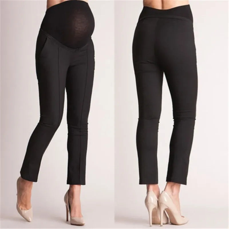 NEW Maternity Long Pants Pregnant Women High Waist Skinny Work Office Pant Straight Leg Pants For Maternity Ankle Pants Trousers