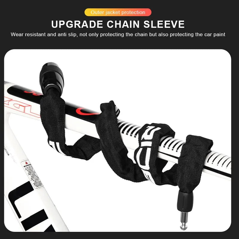 Bicycle Chain Lock Portable Anti-theft High Security MTB Mountain Bike Lock With 2 Keys For Scooter Electric E-Bike