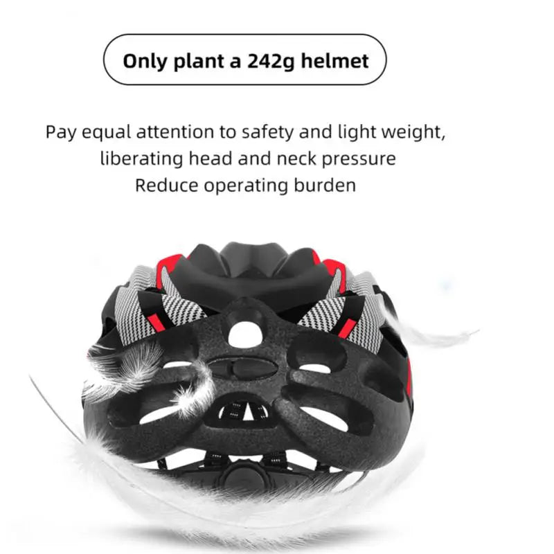 Lightweight Motorbike Helmet Bicycle HelmetAdjustable Carbon Fiber Mountain Road Bike Riding Safely Hat Cap Cycling Equipment