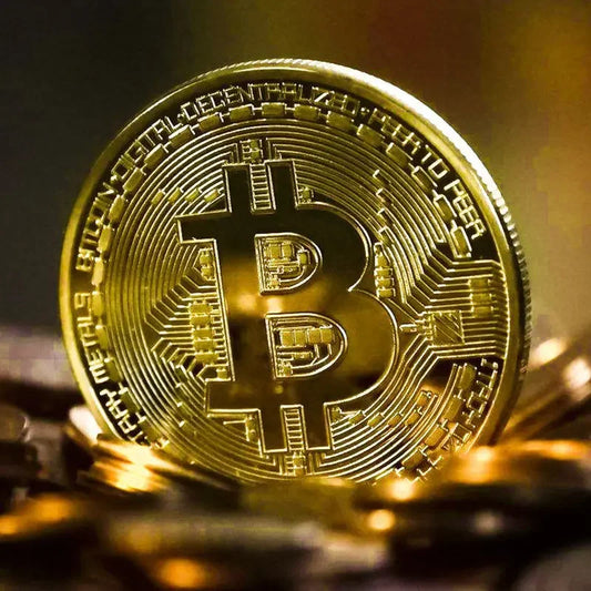 NEW Gold/Silver with Shell Plated Bitcoin Coin Collectible Art Collection Gift Physical Commemorative Casascius Bit BTC Metal Antique Collection