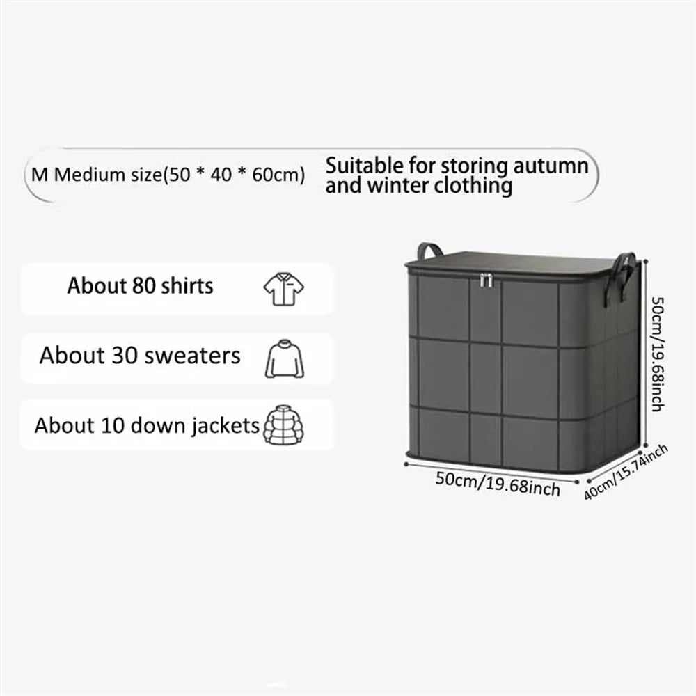 S/M/L/XL Thickened Large Capacity Travel Moving Packing Bags Wear-Resistant Foldable Storage Bag for Clothes And Quilts Non-Woven Fabric Organizer Box Bedroom Wardrobe ﻿Clothing Supplies
