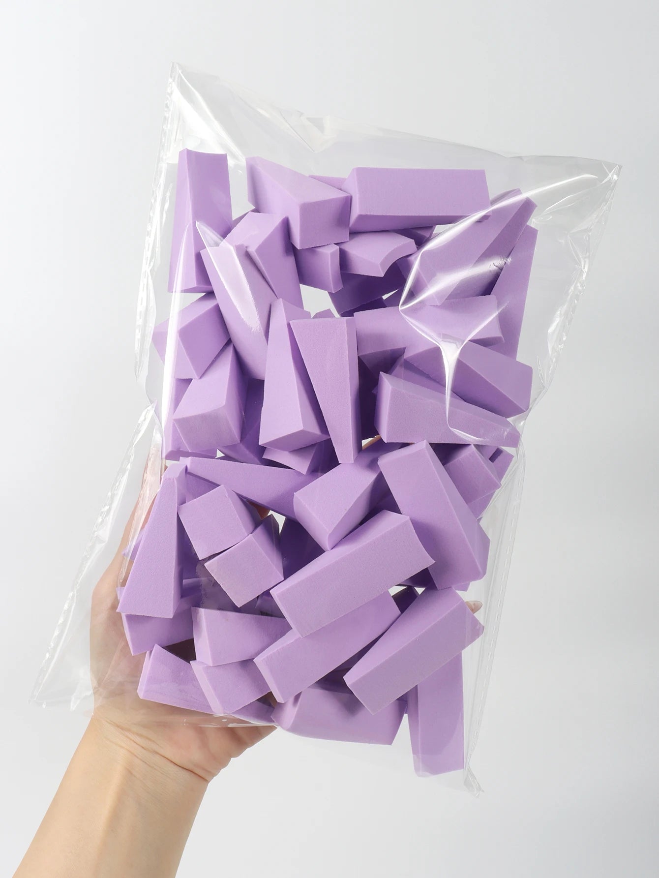 NEW Arrivals 50 PCS Set of Random Color Facial Curve Mixed Make-Up Sponge, Latex-Free, Small Wedge-Shaped Smooth Application Beauty Sponge Applicator Women Cosmetic Accessories