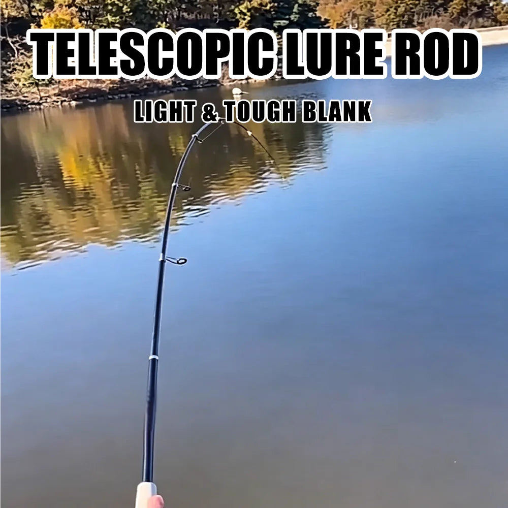 2.10M Travel Portable Telescopic Carbon Fiber Lure Rod 1.8m/2.1m Spinning Optional Ultra Light Carbon Long Cast River Lakes Sea Boat Fishing Accessories