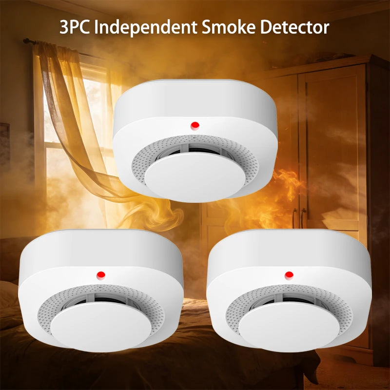 1/3/5 PCS Set  Independent Home Smoke Emergency Alarm Sensor Detector Security Protection House Fire Alarm Smoke Detector Sensor High Sensitivity Office Business Shops Pubs Security Supplies