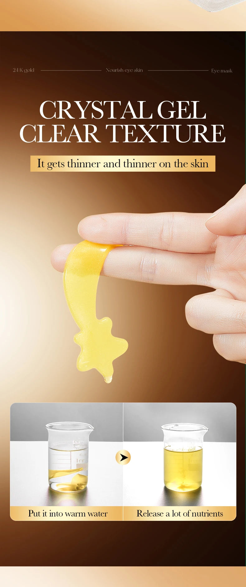 NEW 20PCS Set 24K Gold Crystal Collagen Eye Mask Anti Wrinkle Dark Circles Moisturizing Anti wrinkle Anti-Aging Eye Patches Women Beauty Salon Spa Accessories Korean Skin Care Products