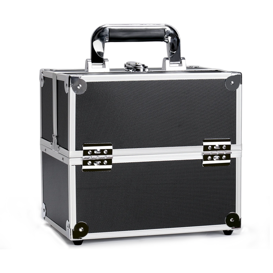 NEW Arrivals Professional Aluminum Alloy Make-Up Train Case Jewelry Box Organizer, Large Capacity, Outdoor Travel Cosmetic Case With Handle Women Cosmetic Accessories