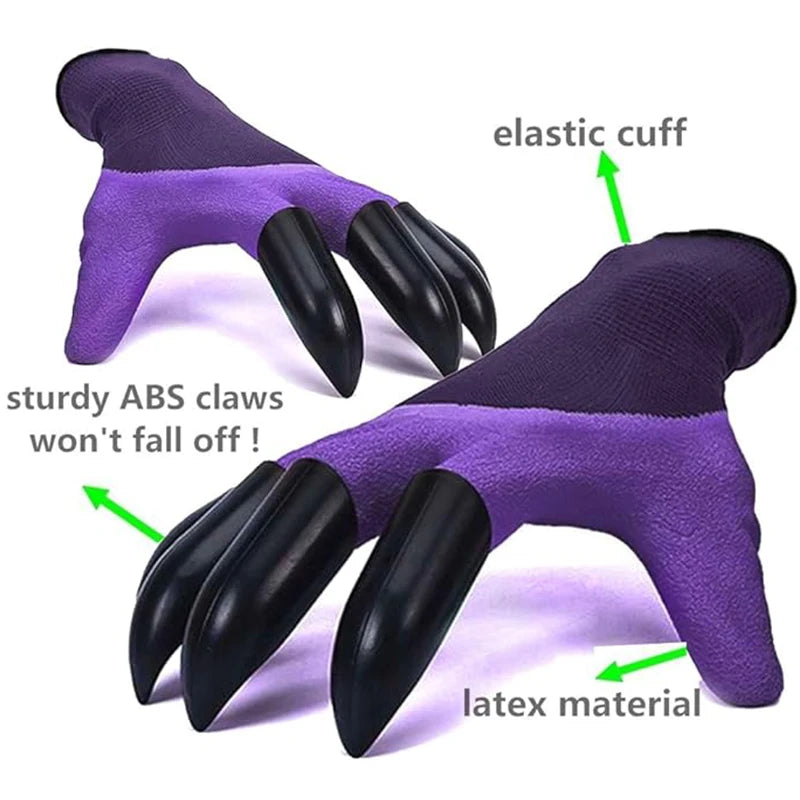 NEW Arrivals Green/Purple/Brown Color Garden Digging Gloves, Stab Resistant, Waterproof, Claw Resistant, Wear-Resistant, Ground Scraping, Grass Pulling, Soil Digging, Top Quality Gardening Gloves