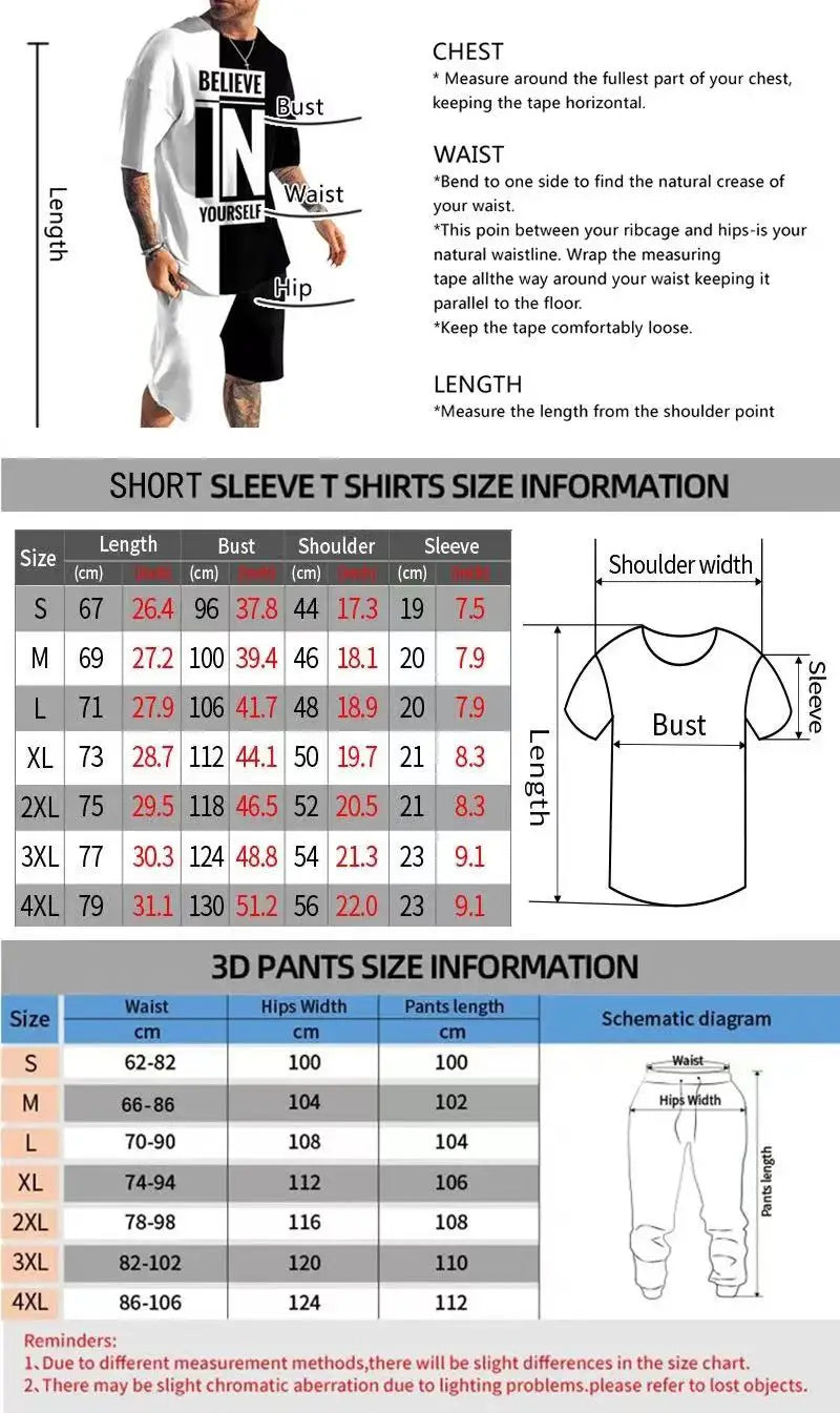 Summer Men's Trousers Tracksuit 2 Piece Set Fashion Tops Tees Short Sleeve T Shirt+Long Vintage Casual Sweatpants Men Clothing