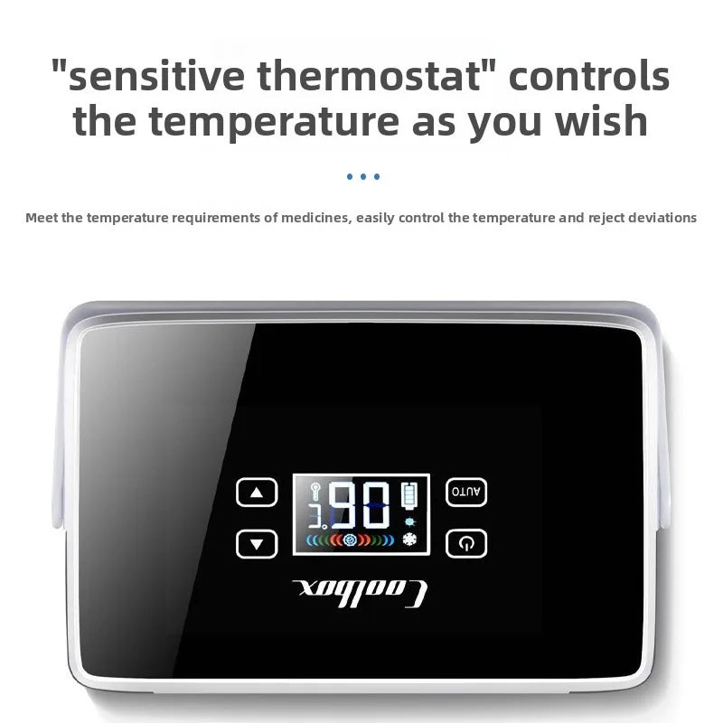 Home Outdoor Travel Car Train Airplane Dual Use Insulin Injections Cooler Fridge USB Rechargeable and Plug Portable Constant Temperature Medicine Storage Pills Case Medicines Cooler Refrigerator
