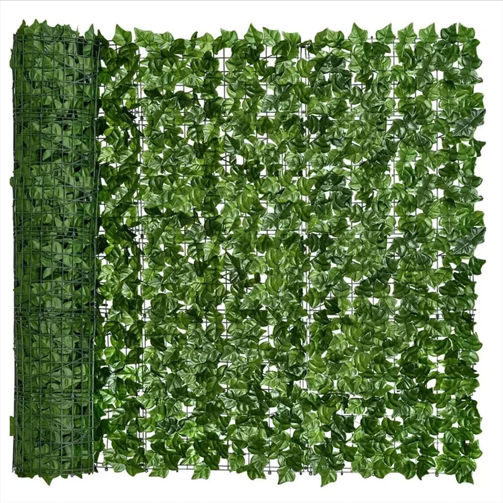 50X100cm Artificial Ivy Hedge Green Leaf Fence Panels Faux Privacy Fence Screen for Home Outdoor Garden Balcony Decoration