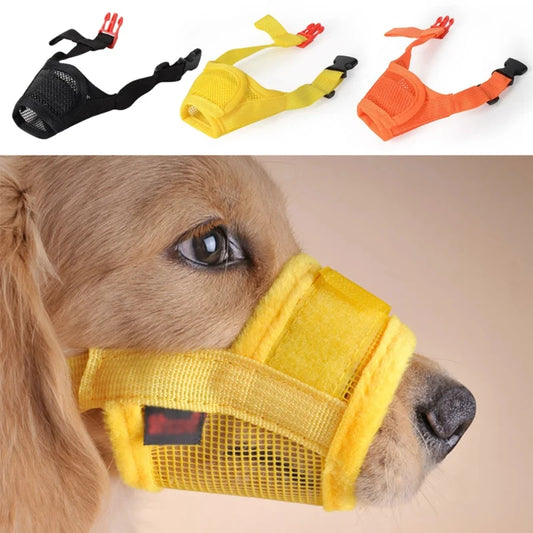 S-XL Anti Barking Dog Muzzle for Dogs Adjustable Mesh Breathable Pet Mouth Cover Muzzle for Small Medium Dog Anti-Biting Pet Supplies