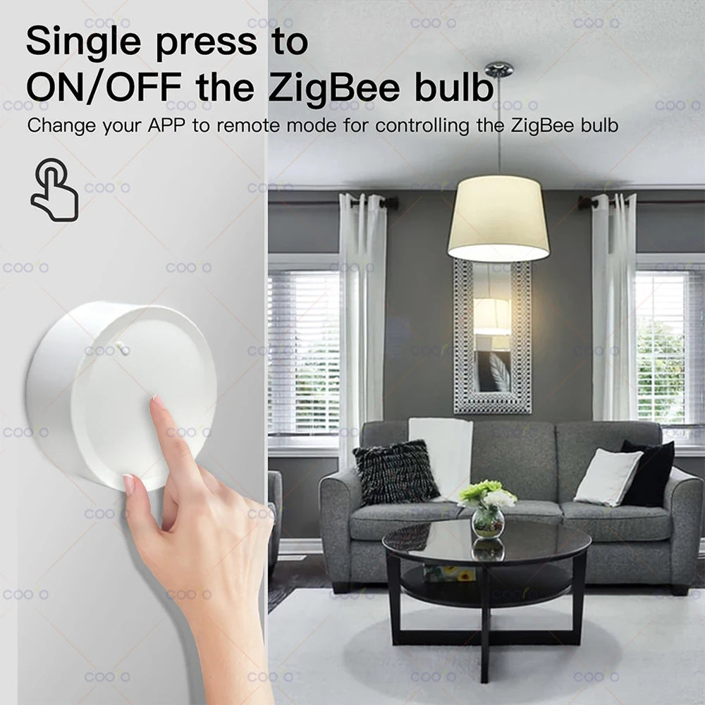 New Smart Home Device TUYA  ZigBee Smart Knob Switch DIY Wireless Scene Button Rotatable Dimmer Switch Home Appliances Automation Linkage Remoter