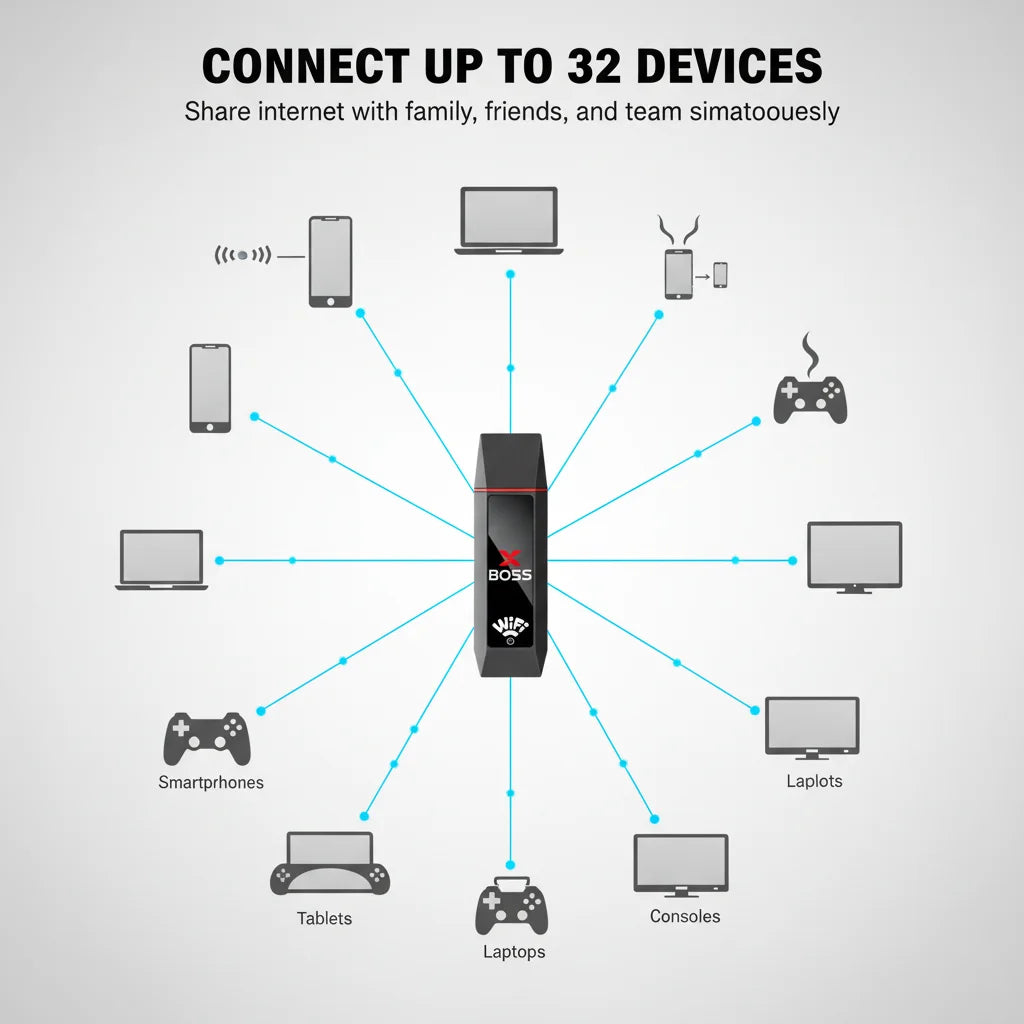 4G USB Portable Modem LTE WI-FI 6 Wireless Router With Hotspot 300Mbps Hight Speed Network Wi-Fi Wireless Dongle For Home Gaming Travel Camping Outdoor Fast Internet Connection Network