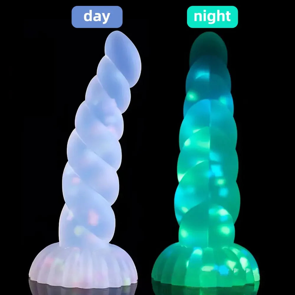 Adult Dark Glowing dildo for Woman Masturbate Color Jelly penis Sex Toys for women Big soft cock Light Erotic Dildo with Suction Cup