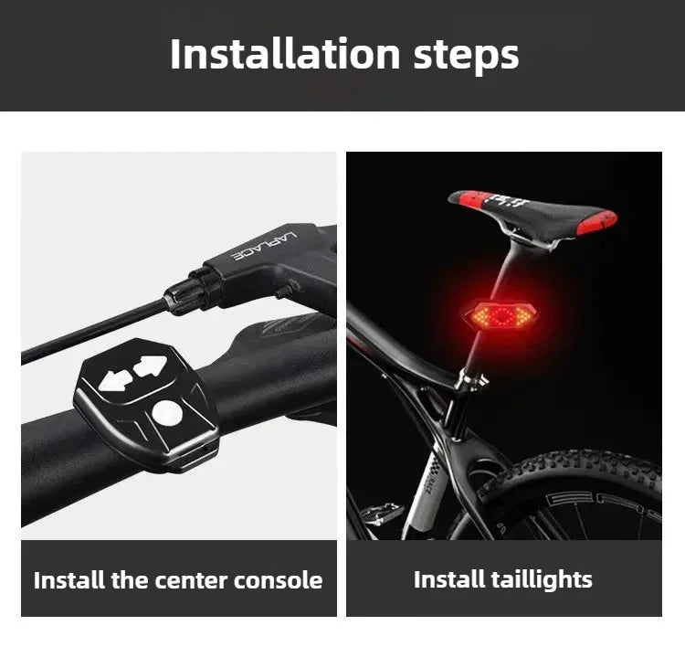 5 PCS Set Bike Turn Light + Horn IP66 Waterproof USB Rechargeable LED Safety Tail Lamp for MTB Road Cycling Accessories