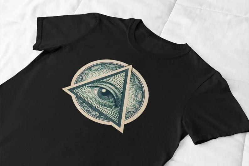 S-4XL Plus Size 3 Colors The Eye of Providence The Eye of The Illuminati The Eye of The All-seeing Mystic Symbol Esoteric T-shirt The Eye of The Spirit