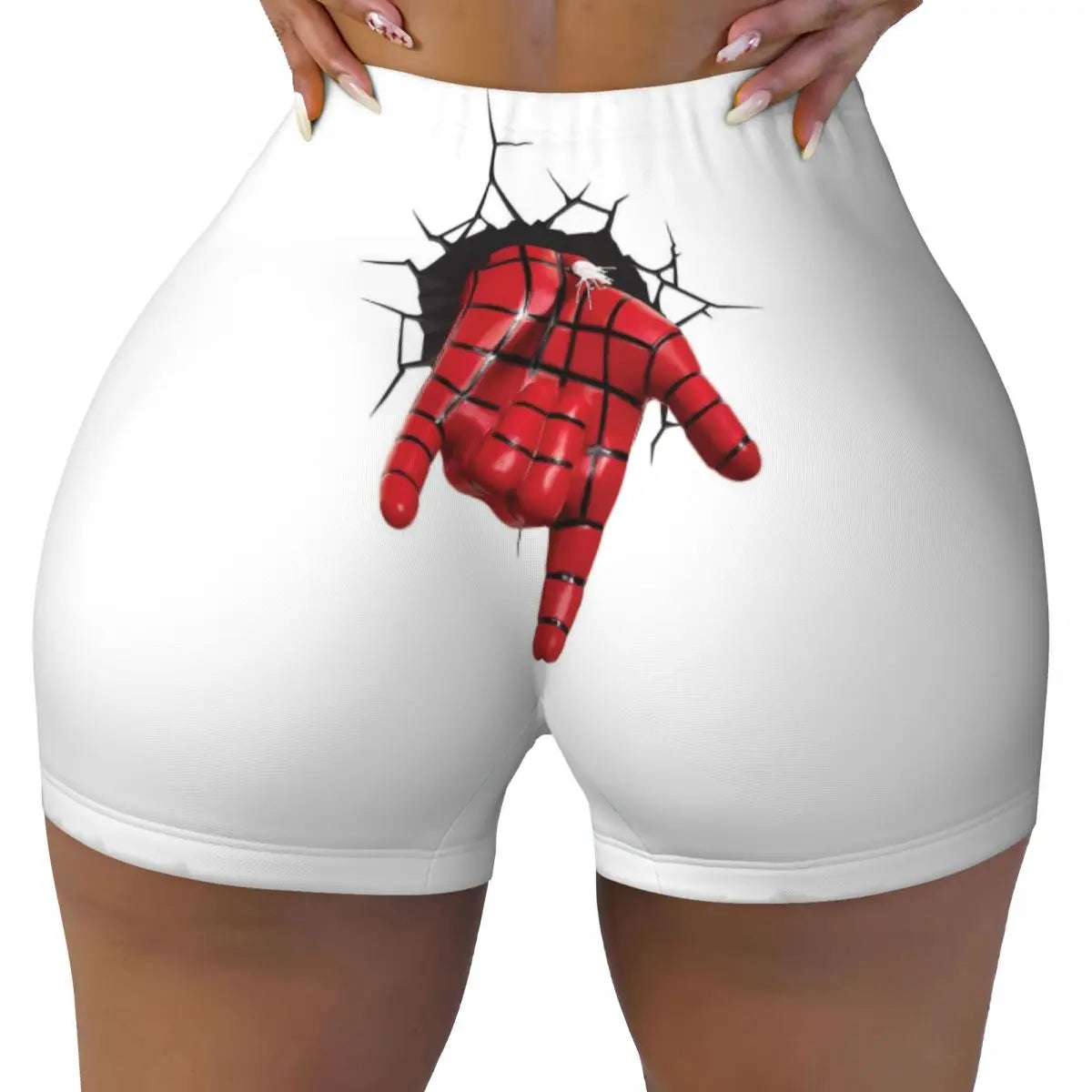 NEW Arrivals Sexy Hot Women Spiderman Summer Outdoor Beach Party  Workout Running Hiking Yoga Shorts Gym Athletic Biker Cycling Shorts Girls Fashion Apparel Accessories