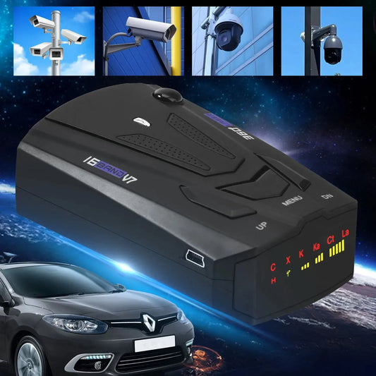V7 Trade Electronic Radar Velocimeter Car Electronic Car Mobile Radar Velocimeter Bilingual Switching between English and Russia