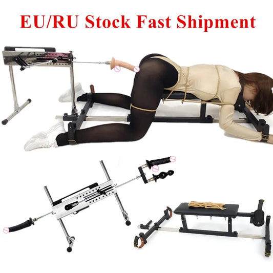 Sex Furniture for Couples Electric Dildo Sex Machine Automatic Wireless Remote Powerful Vibrator Bdsm Toys Masturbation Machines