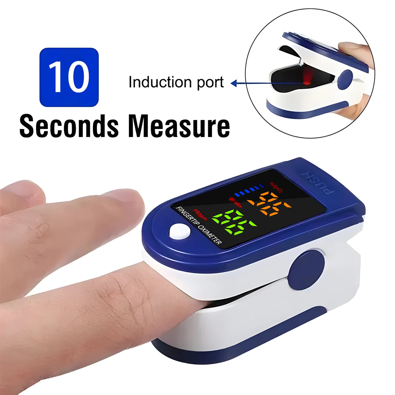Finger Pulse Oximeter Or Blood Pressure Monitor Kit, Heart Rate SpO2 Saturation Meter Home Medical Device Health Care Supplies