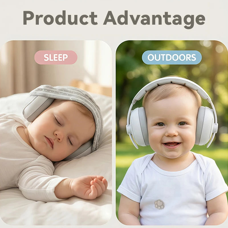 2 in 1 4 PCS Set PC Baby Infants Ear Protection Noise Cancelling Headphones for Babies Toddler , 2-in-1 Baby Ear Protection, Baby Travel Essentials for Outdoor Travel Sport Events Earmuffs Baby Care Supplies