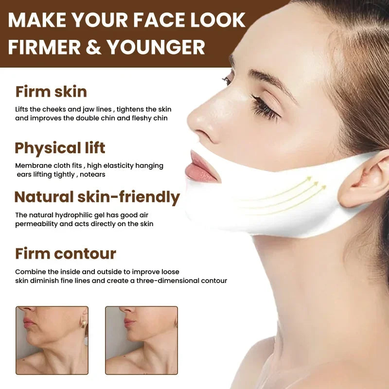 1-22PCS Set/Lot V Line Mask Chin Lifting Neck Mask Face Lift V Lifting Chin Up Patch 4D Ear Tightening Skinny Masseter Double Chin Reducer  Women Skin Care Sets Korean Beauty Products