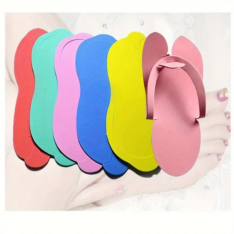 24 Pairs/bag Manicure Foot Slippers, Pedicure Slipper, Flip Flops For Salon Nail Spa Foot Care Tools Manicure Tools