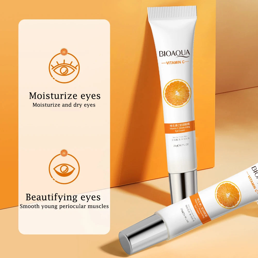 10pc Vitamin C Eye Cream Anti Dark Circles Moisturizing Eyes Contour Firming Beauty Eyes Skin Care Cosmetics