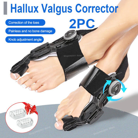 NEW Arrivals Bunion Corrector Unisex Foot Hallux Valgus Braces Rotatable Separator Straightener Adjustable Pedicure Finger Corrector Sports Medical Devices Set Supplies Health Care Products