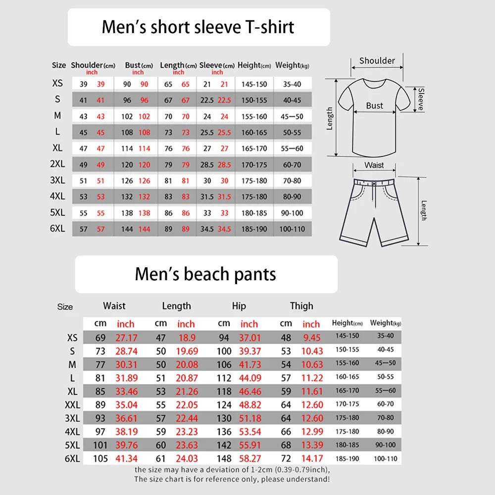 Men's Sets T Shirt And Shorts Fashion Digital Letter K Printing Tow-Piece Summer Daily Casual Clothes Street Wear For Men