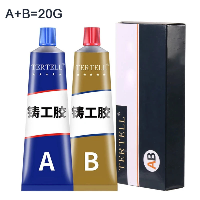 50-500gr New Metal Repair Adhesive 2 In1 Cold Welding Glue Magic Plastic Repair Casting Adhesive Heat Resistance Industrial AB Glue