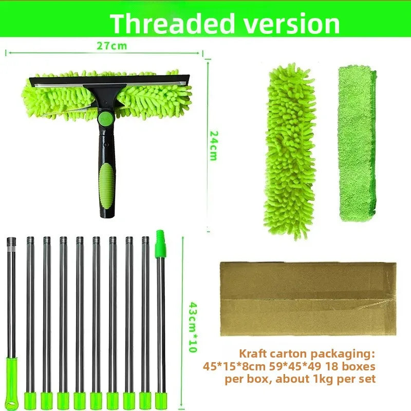 NEW Arrivals Two-In-One Set Window Cleaning Scraper Glass Cleaner Double-Sided High-Rise Window Cleaning Professional Household Goods Home Office Cleaning Tools Sets