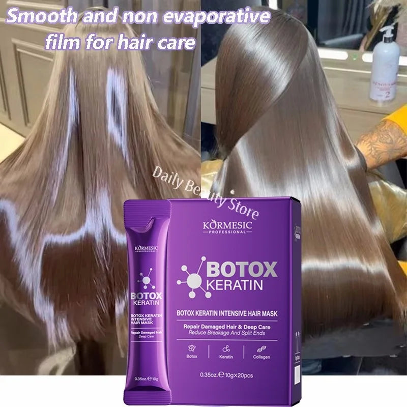 20 PCS Set Magical Keratin Hair Mask 5 Seconds Repair Damaged Frizzy Hair Soft Smooth Shiny Nutrition Deep Moisturize Nourishing Hair Care